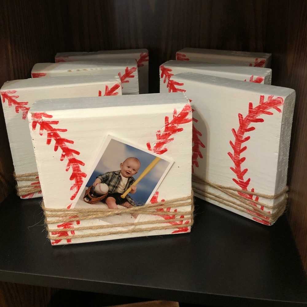 Hand-made Baseball Photo Holder